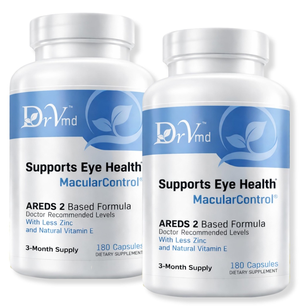 Macular control AREDS 2 Eye Vitamin + Lutein 10mg + Zeaxanthin 2mg、25mg亜鉛、ビタミンC&ナチュラルE - ドクターフォーミュレートアイサポートサプリメント(360カプセル)6ヶ月の供給