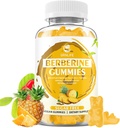 セイロンシナモン1500mg高効力Berberine GmmiesとImmeとMetabolismサポート、砂糖無料、パイナップル味 - 60カウント
