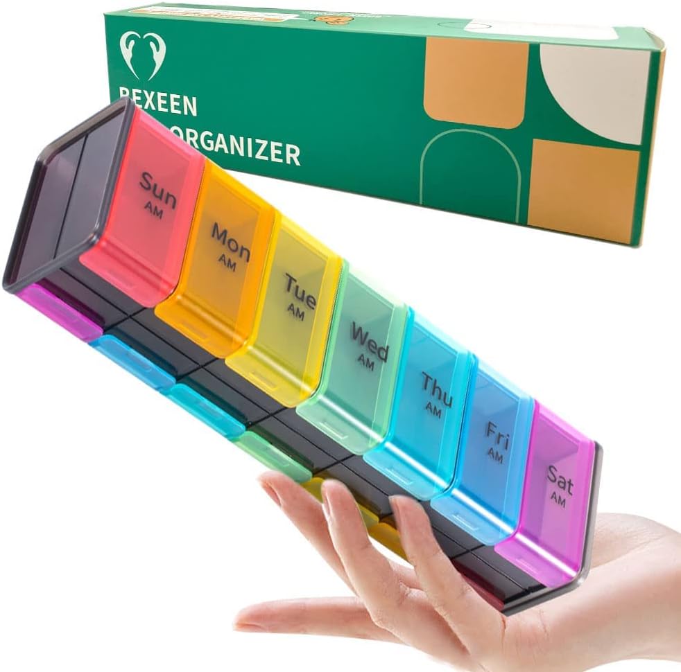 余分大きい丸薬のオルガナイザー- XXL の丸薬箱 7 日- AM PM の大きい Compartments の大きい丸薬のホールダーのための補足のジャンボの丸薬のホールダーのための週刊の丸薬のオルガナイザー 2 日