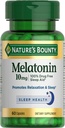 Nature's Bounty Melatonin, 100% 薬物なしの睡眠補助金, サプリメント, 10 mg, 60 カウント