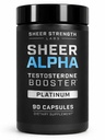 Sheer Strength LabsテストステロンブースターT-Booster for Men - 臨床的にバックアップされた線量、最強のフォーミュラ - 米国製 - Fadogia Agrestis Tongkat AliとShilajitのプレミアムブレンド。 30 サービング