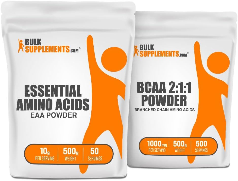 バルク供給 EAA の粉 500g + BCAA 2:1:1 500g 束