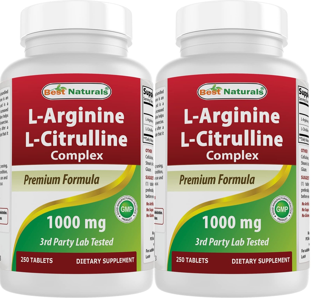 ベストナチュラルL-アルギニンL-シトルリンコンプレックス1000mg 250錠(250カウント))