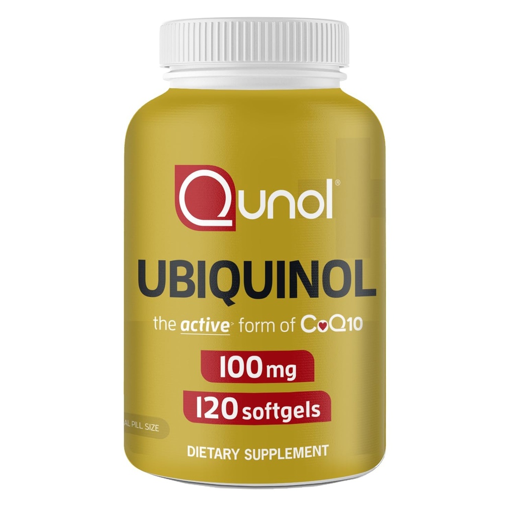 Qunol 100mg Ubiquinol、心及び管の健康、エネルギー生産、Coq10の自然な補足の活動的な形態、120の計算のための強力な酸化防止剤
