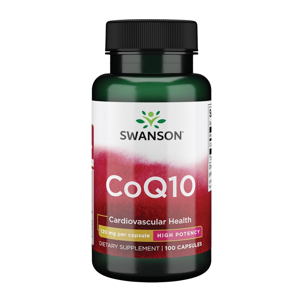 Swanson CoQ10 - 心臓の健康、エネルギーサポート、およびエイドの全体的な心臓血管系の健康を促進するのに役立ちます - Coenzyme Q10サプリメントを維持するのに役立ちます - (100カプセル、120mg各)