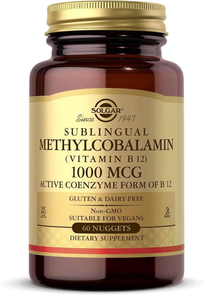 Solgar Methylcobalamin 1000のmcg、60のnuggets