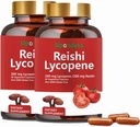Lycopeneのカプセル、有機性Reishiのきのこの200mgの補足が付いている自然なLycopene 200mgは前立腺の健康および免疫サポート-グルテンフリー、非GMO、60のカプセル(2パック)を補います