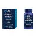 ライフエクステンションオメガ-3魚油ビイムとNアセチルL-Cysteine免疫&呼吸サポート