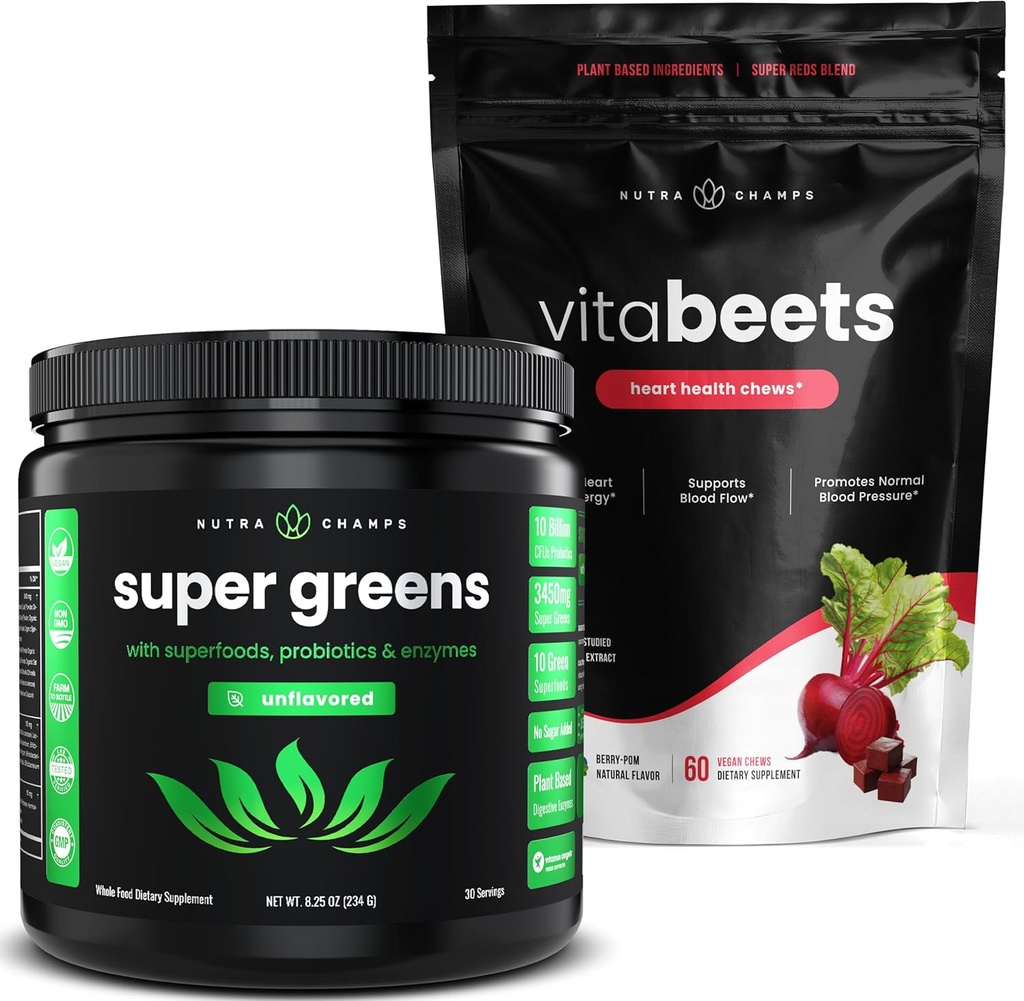 NutraChamps Super Greens & Beet Chews Bundle