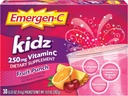 Emergen-C Kidz 250mgキッズビタミンCパウダー、カフェインフリー、免疫サポートドリンクミックス、フルーツパンチフレーバー - 30カウント/1ヶ月の供給