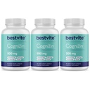 BESTVITE Cognizin Citicoline 500mg (180 ベジタリアンカプセル) (60x3) - 臨床的に学んだPremium Choline Nootropic - いいえ Stearates - ビーガン - グルテンフリーグルテンフリー - 脳は、メモリとフォーカスのためのサプリメント