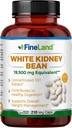 FineLandホワイト腎臓豆エキス10:1 – 19,500 mg サービングあたり等価, 210 ビーガンカプセル – 炭水化物代謝をサポート & 消化快適 – 非GMO, 米国製