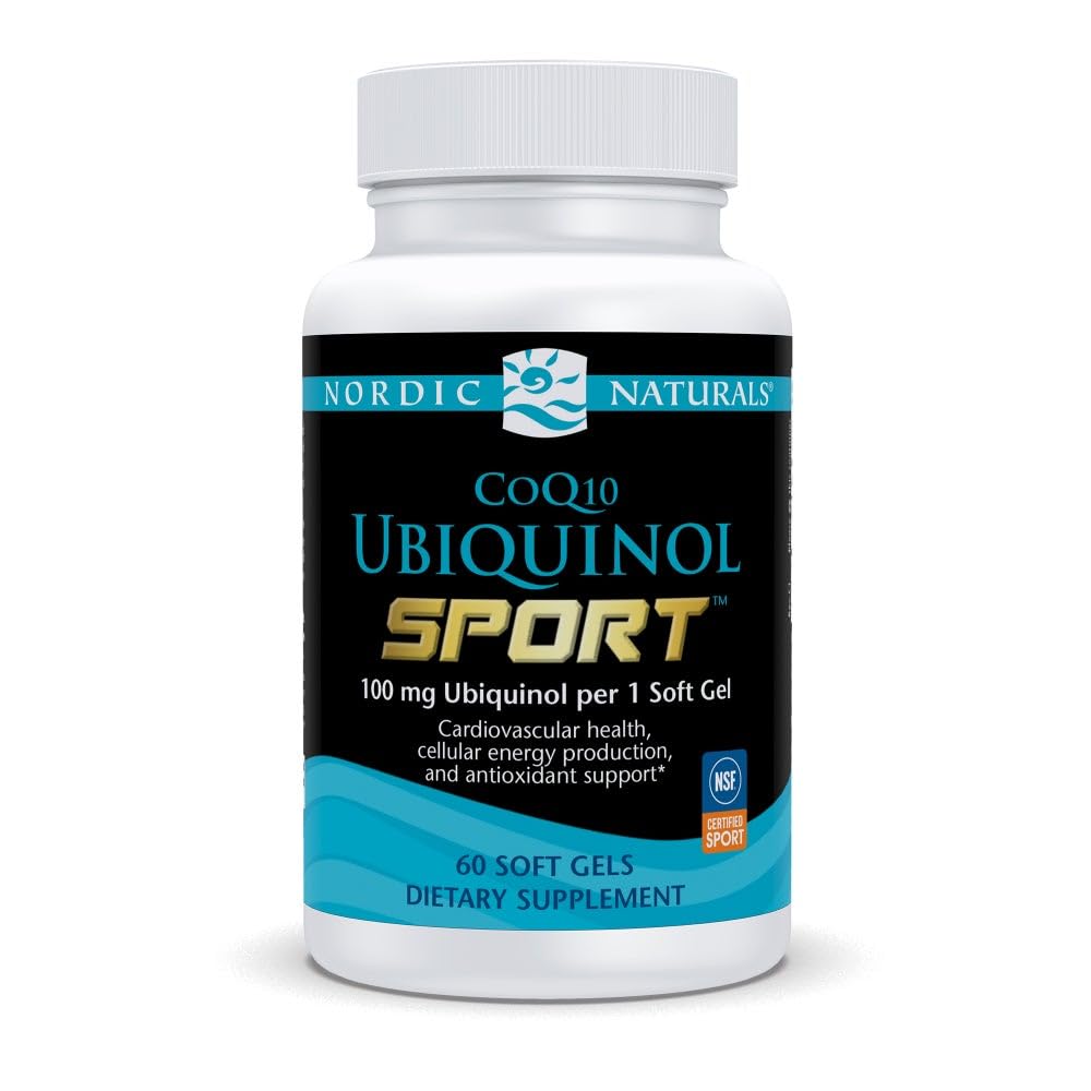Nordic Naturals Nordic CoQ10 Ubiquinolスポーツ - 60ミニソフトジェル - 100 mg Ubiquinol - 心の健康、物理的なパフォーマンス、細胞エネルギー生産 - 非GMO - 60のサービング