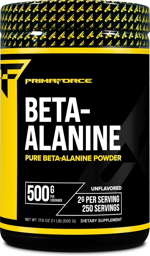 Primaforce Beta Alanine Powder 500 Grams (1.1lbs) Unflavored - Pre Workout and Post Workout Supplement