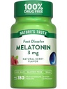 Nature's Truth Melatonin 3mg高速解体錠 | 180カウント | 天然ベリー味 | ヴィーガン、非GMO&グルテンフリーサプリメント