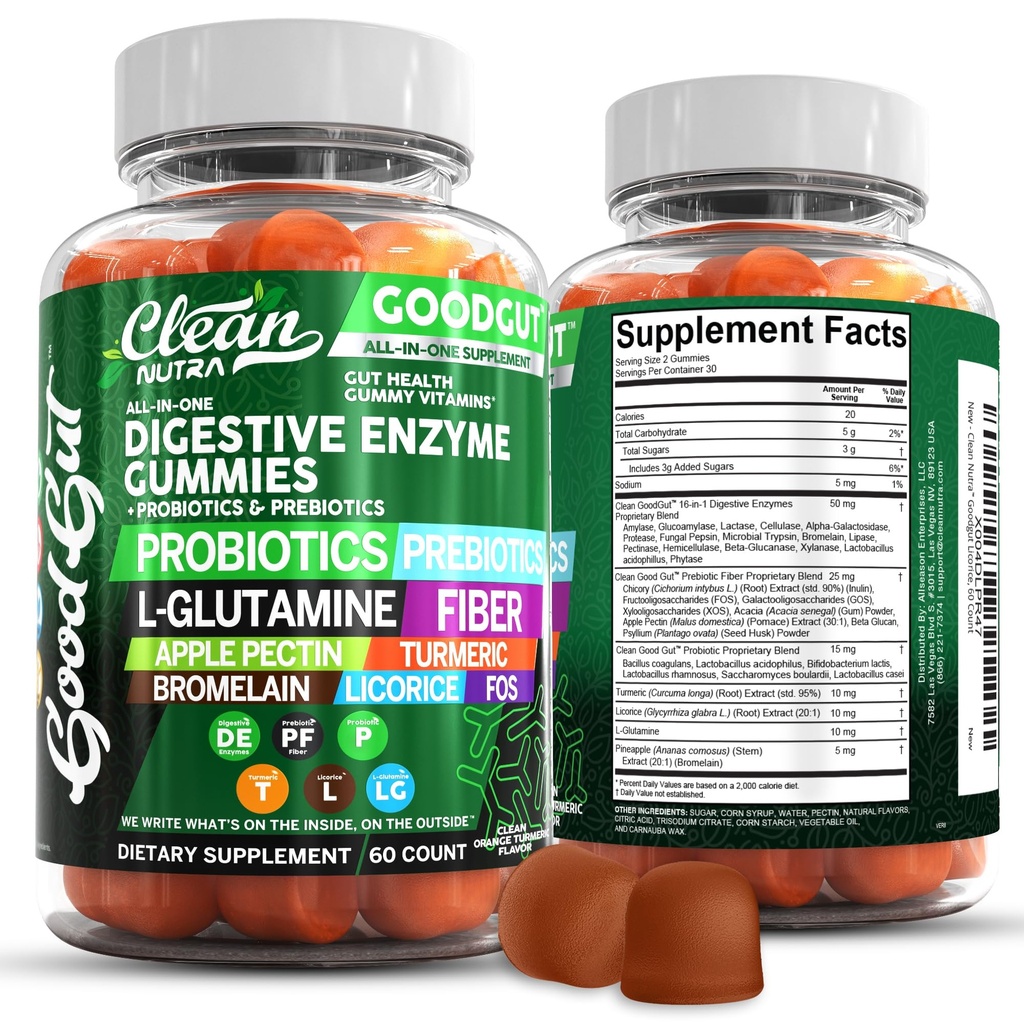 きれいなNutraceuticalsのプロバイオティクス及び消化の健康のためのPrebiotics及びGutamineのためのGtの健康のBromelainのAppleのPectinのインリンFOSの植物によって基づくビーガンGummyのビタミン