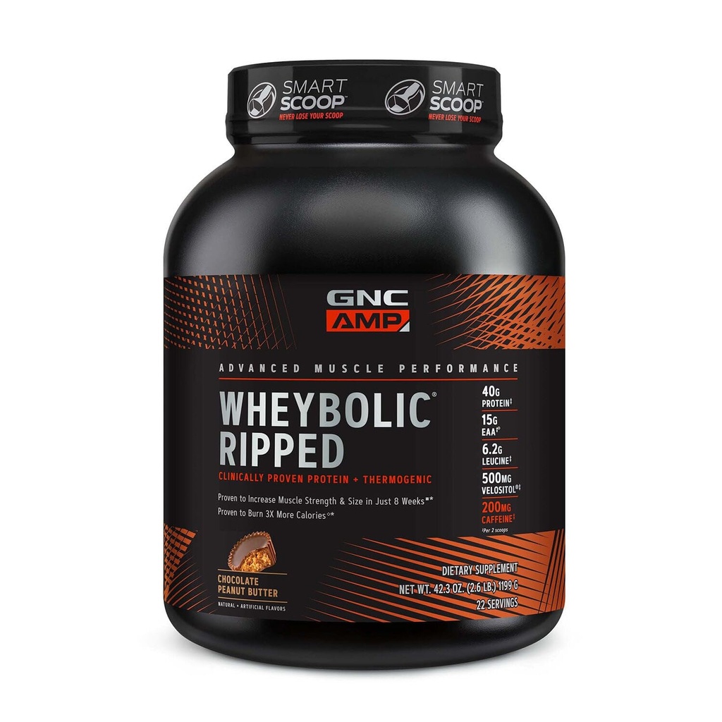 GNC AMP Wheybolic リッピング - チョコレートピーナッツバター (22 人前)