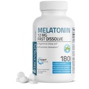 Bronson Melatonin 12mgの速い分解の夜間睡眠援助サポート及び弛緩サポート、180ペパーミントのベジタリアンのロゼンジ
