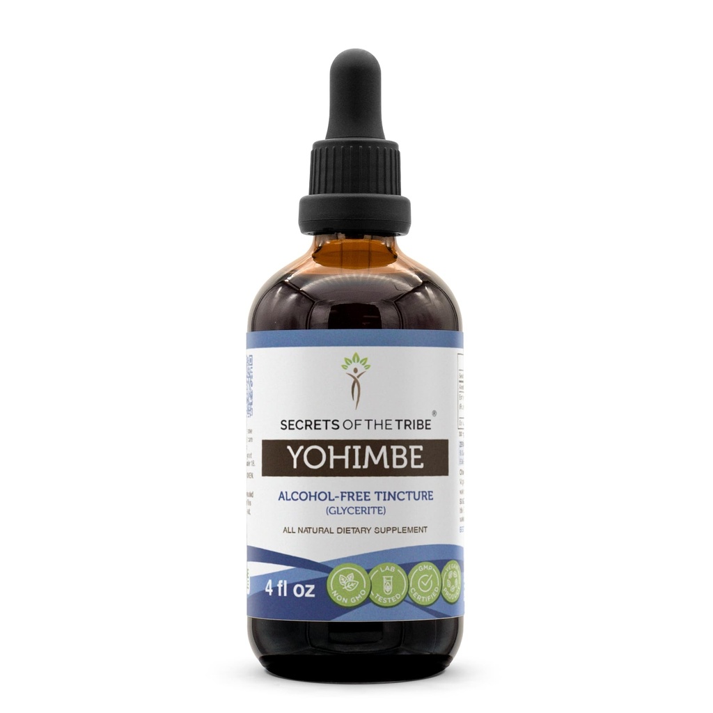 Tribe Yohimbeアルコールフリーの液体エキス、ワイルドクラフトのPausinystalia yohimbe乾燥樹皮の秘密(4 FL OZ)