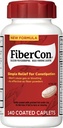 FiberCon Fiber Therapy Coated Caplets, Safe, Simple & Comfortable Insoluble Fiber for Bowel Irregularity, Comfortable Constipation Relief with No Gas or Bloating, 140 Caplets