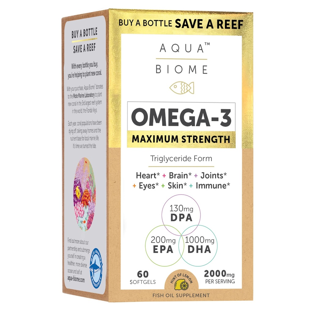 Enzymedica水生物量の最高の強さのオメガ3の魚油、60のSoftgels