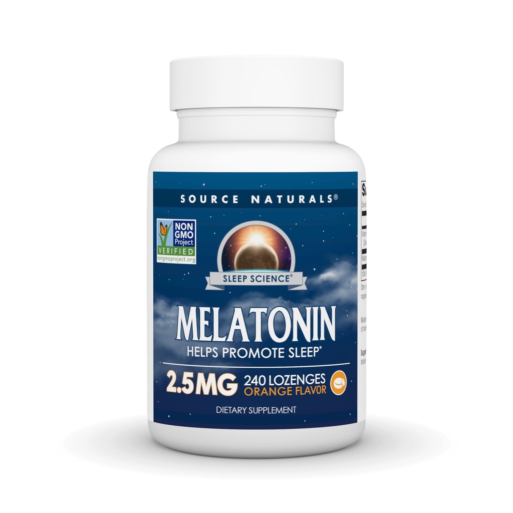 源のNaturalsのMelatonin 2.5のmg - 240のオレンジはLozengesを風味付けしました
