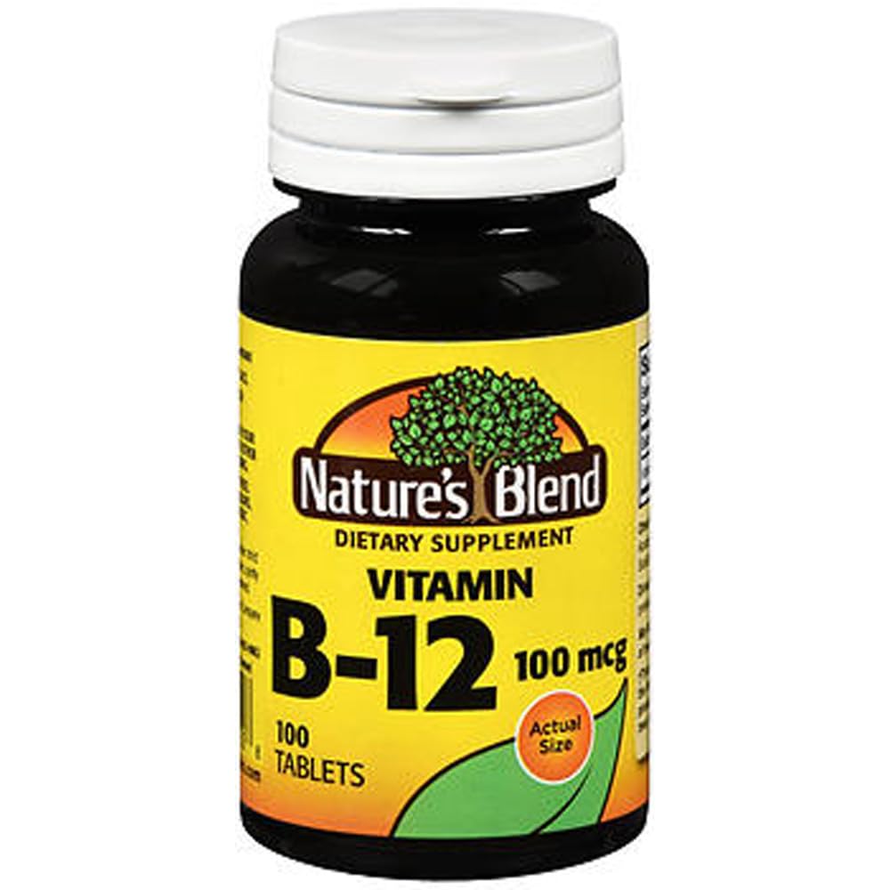 自然のブレンドビタミンB12 100 mcg錠 - 100 ct、2 のパック