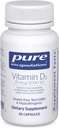 純粋なカプセル封入ビタミンD3 25 mcg(1,000 IU) - プレミアムビタミンD - 30カプセル付き - 骨、関節、 Breast、心臓、コロン&免疫の健康をサポートするためのサプリメント