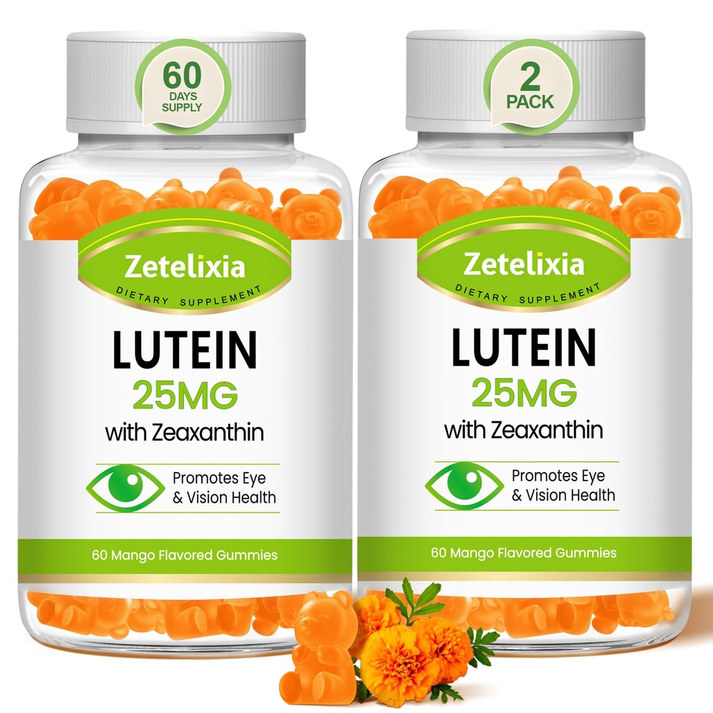 ルテイングミー25mg - 大人のための目のビタミンのルテイン及びゼアキサンチンの目の健康の補足、砂糖の自由な目の健康のグミの補足-サポート ビジョン、Macular、青い光のろ過(120の計算)