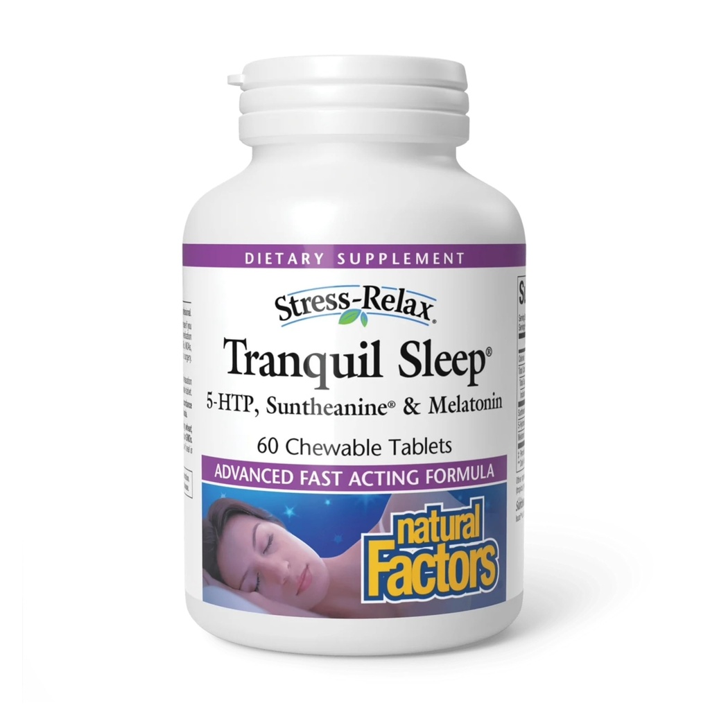 ナチュラルファクター - ストレス - リアックスTranquilスリープ - 60Chewable錠