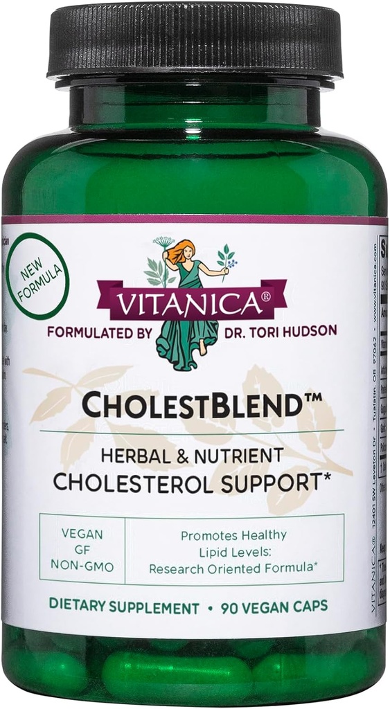 Vitanica Cholestblend, コレステロールサポート, ビーガン, 90 カプセル