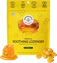 蜂蜜の咳の低下 - ビタミンD、亜鉛、プロポリスとの免疫サポート - Beekeeper's Naturals - Throat Soothing Lozenges、14 Ct
