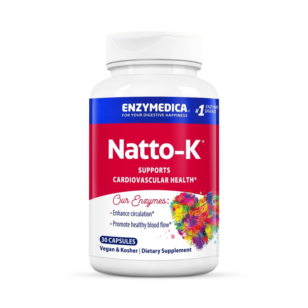 Enzymedica、Nutto-K、Nuttokinaseの補足は、中心の健康及び循環、30の計算を促進します