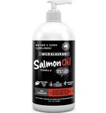 犬と猫のためのペットワイルドアラスカサーモンオイルに最適 - Omega 3 センシティブスキン&コート健康のためのポロック&サーモンと魚油。 EPA及びDHAのイース・イッチ、サポート接合箇所、免疫及び中心の健康 (32oz)