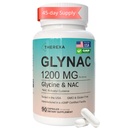 GLYNACサプリメント1200MG - グリシン&NACサプリメント、米国テスト - 90カプセル