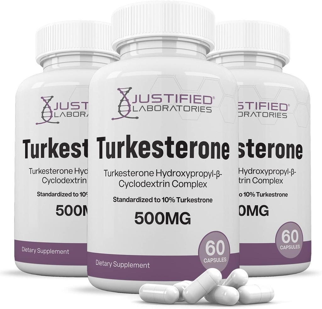 正当化された実験室(3つのパックのTurkesterone 500mgの10%は自然に増加のStaminaの持久力強さ180のカプセルを標準化しました