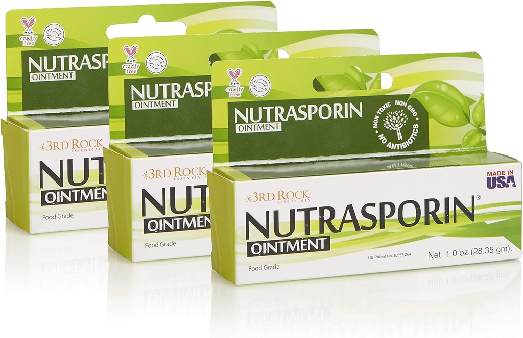 3rdロックエッセンシャル | Nutrasporin シルバー軟膏 | 非有毒石油 無料 非抗生物質ファーストエイド軟膏 | 全自然パーソナルケア (1.0 oz | 3 パック)