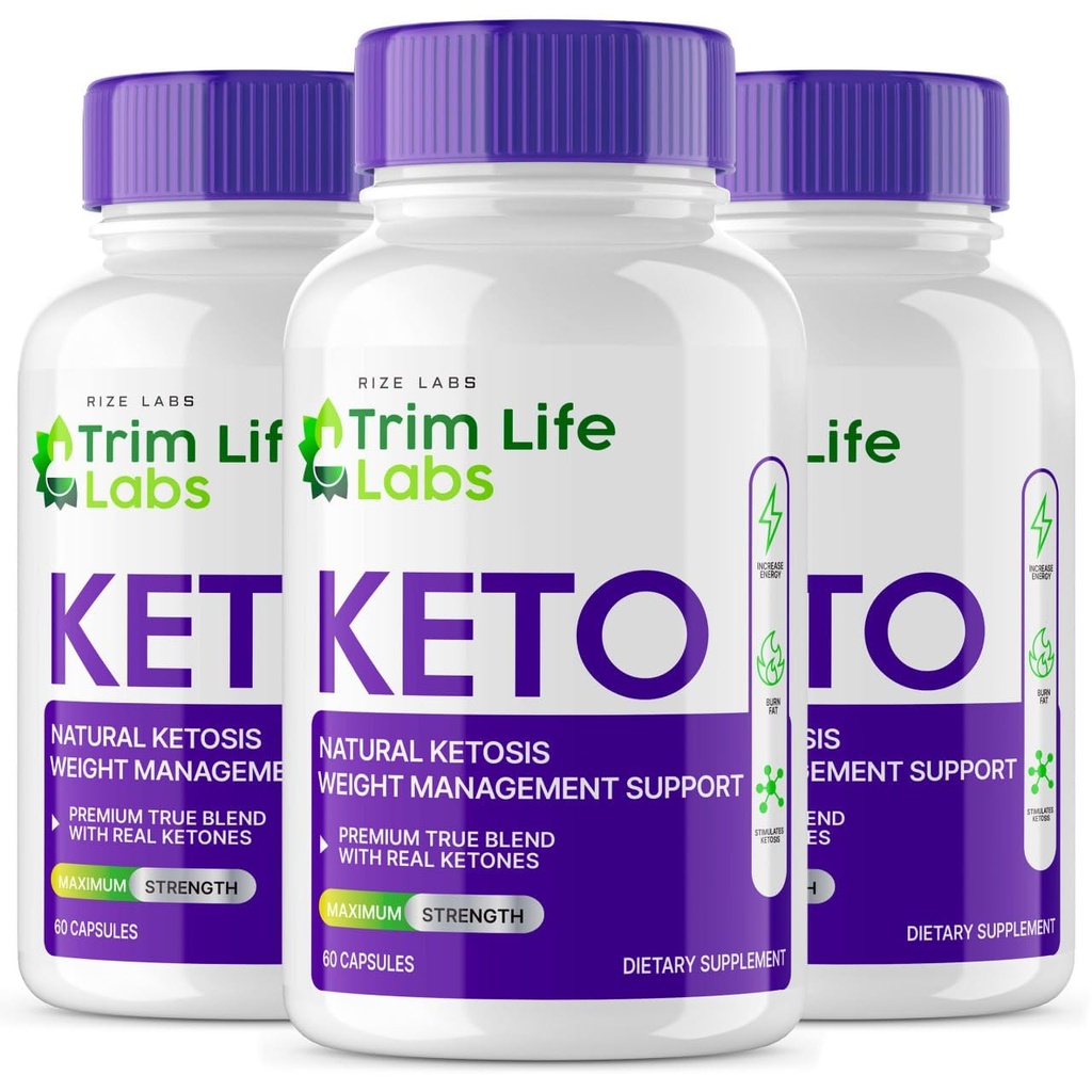 rize labs - トリムライフラボケトカプセル - 減量の丸薬 - サポート最大強度フォーミュラ、Keto + ACVサプリメント(180カプセル)