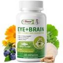 目 + 脳は、記憶と焦点、ルテイン40mg、ゼアキサンチン、アスタキサンチン、ビルベリー、ライオンのマネ、Bacopa Monnieri、Ginkgo Biloba、大人とシニア120カプセルのための1つの目のビタミンの14を補います