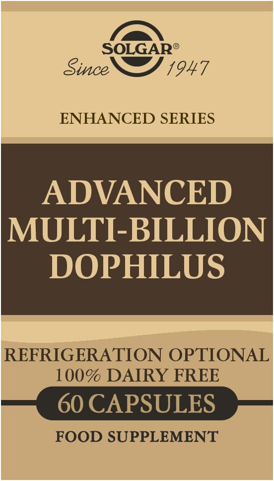 ソルガーアドバンストマルチビリオンDophilus、60野菜カプセル - ヘルシーな腸のFloraをサポート - サービングあたり5億の微生物 - グルテン、乳製品、乳製品、乳製品なし - ベジタリアン - 60のサービング