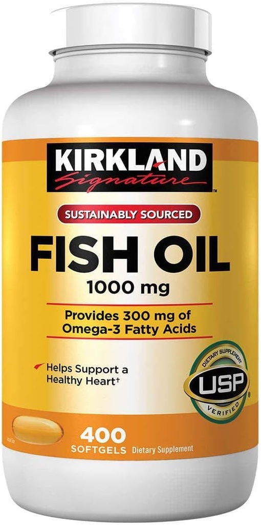 Omega-3 魚油は1,000 Mg、400 Softgelsに集中します