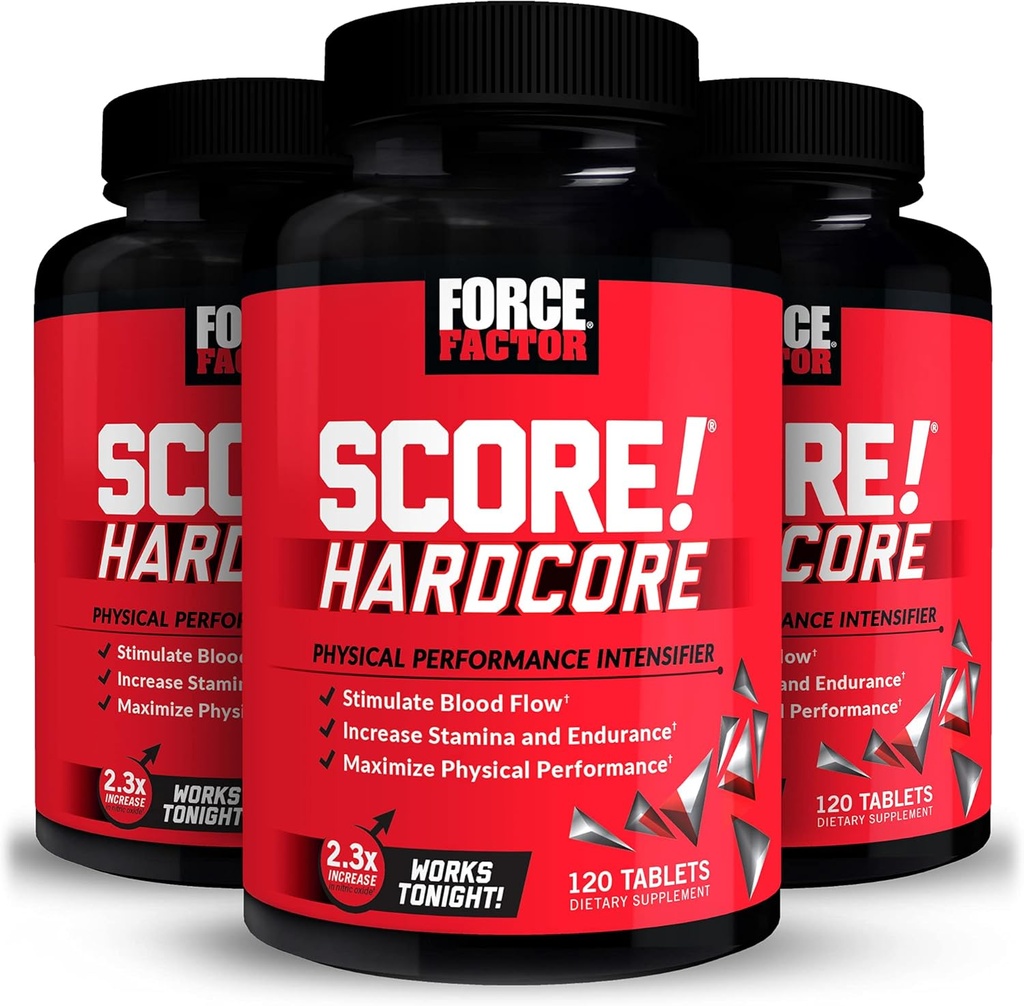 フォースファクタースケール! ハードコア、3パック、L-Citrulline、Yohimbe、黒いMaca及びBのビタミンが付いている人のためのニトリの酸化物ブースターの補足は、物理的な性能、360のタブレットを最大にします