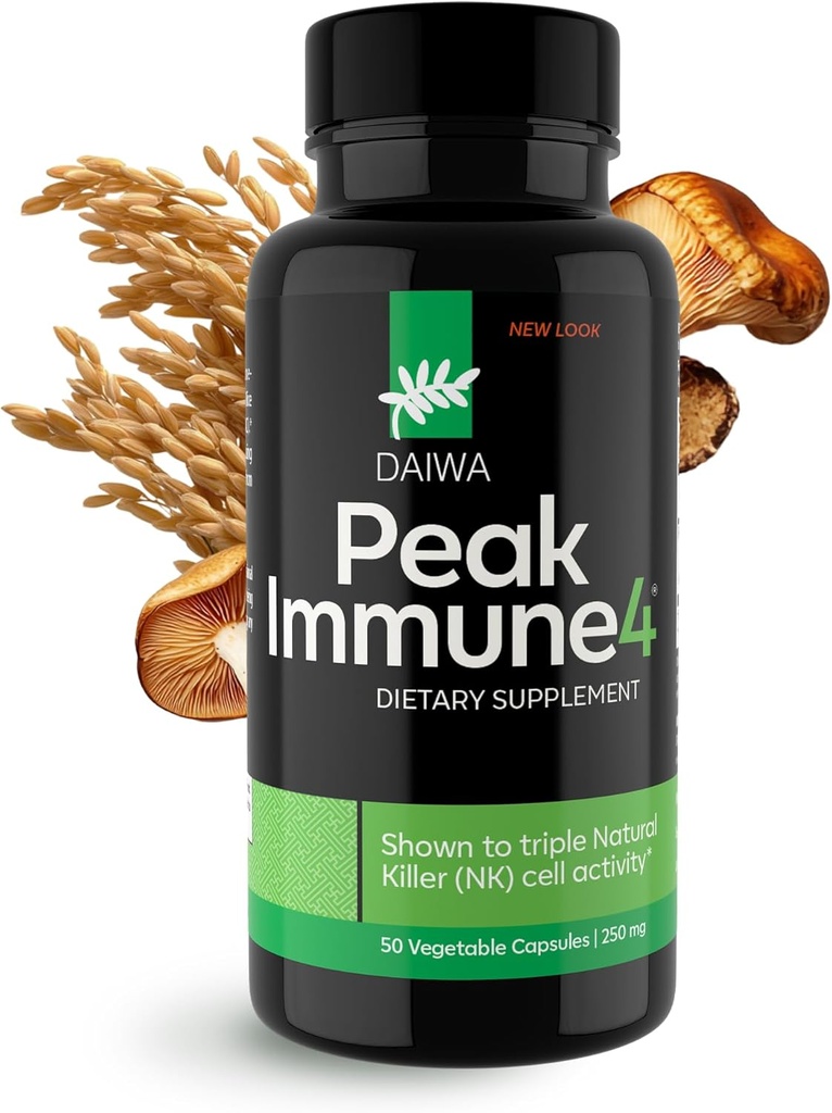 大和 PeakImmune4® – 米粉アラビノキランコンパウンド(RBAC)とシイタケマッシュルームから酵素 - 50カプセル