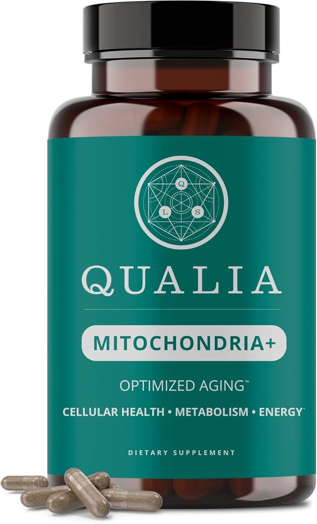 Qualia Mitochondria + | NAD +、セルラーエネルギー、代謝とより良い老化のための修復のための最も先進的なサプリメントw / 35 + NADブースターレスベラトロール&その他 | 160 Ct | 1ヶ月の供給