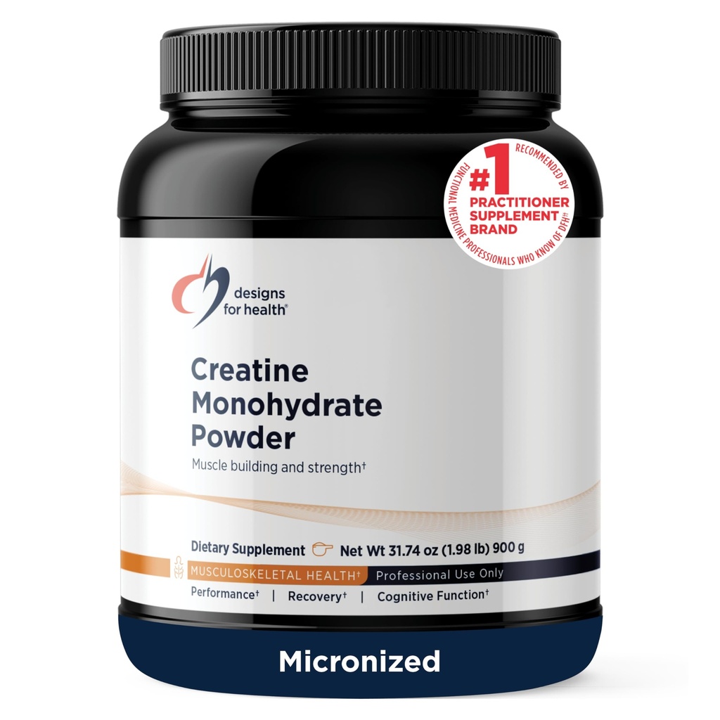健康のクレアチンの Monohydrate の粉のための設計 - 筋肉強さ、練習 + 頭脳の健康、純粋なクレアチンの Monohydrate 5g (180 のサービング)を支えるために女性及び人のための非風味の Micronized のクレアチンの粉