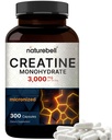 NatureBell Creatine Monohydrateはサービングごとの3,000mgを、300の計算  Micronizedの非風味のクレアチンの丸薬 プレワークアウト及び筋肉強さサポート Swallowへの容易な、注入口放します  50のサービング