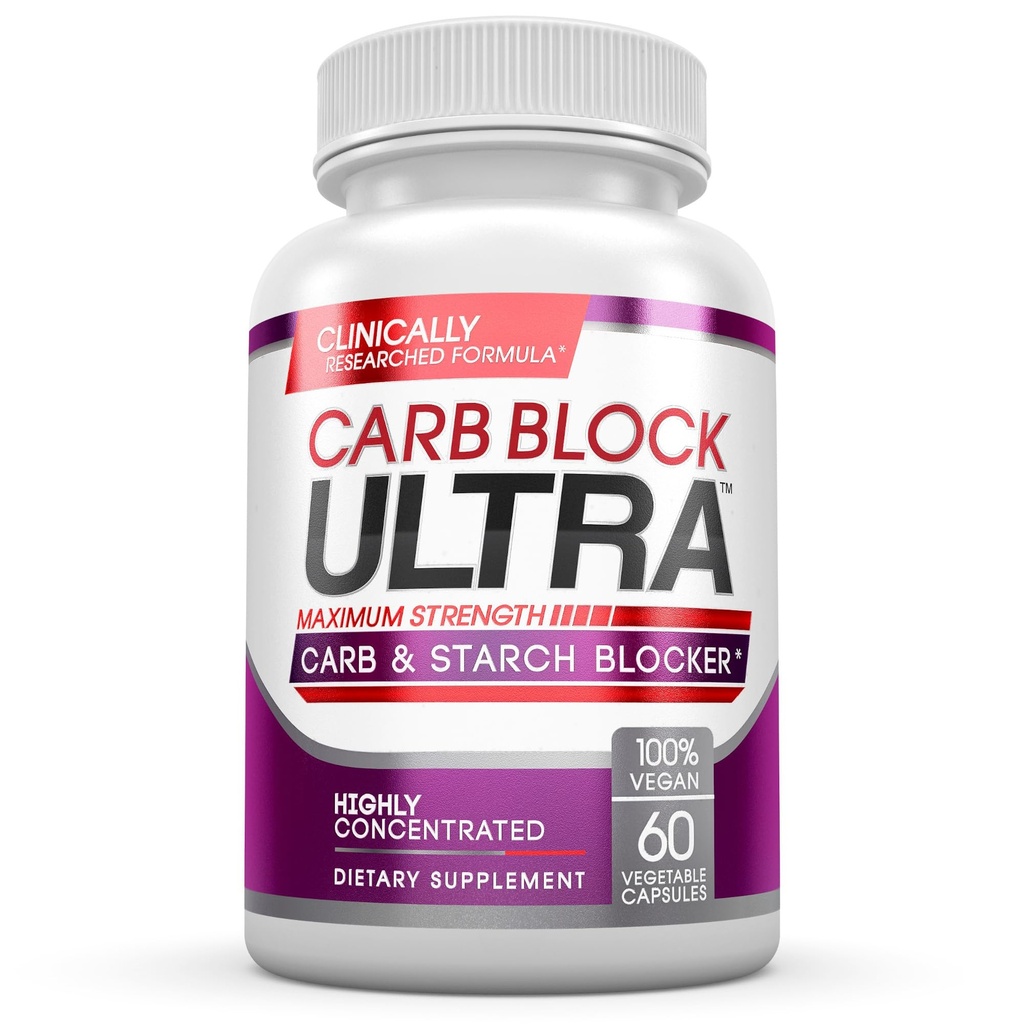 Carb Block Ultra White Kidney Bean Carbohydrate Blocker | Keto Diet Cheat Pills, 60 Veggie Caps