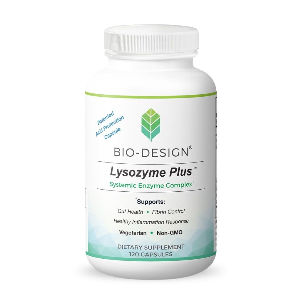 Lysozymeプラス全身酵素コンプレックス - 広いスペクトルと高活性ベジタリアン酵素 - Gut Health、Fibrin、Inflammation Controlをサポート - 120カプセル