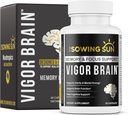 Vigor Brain Premium Nootropicサプリメント - 集中、脳&メモリサポート - 40ユニークなNootropic成分で処方:DMAE、コリン、Phosphatidylserine、Bacopa Monnier&Huperzine A (1)
