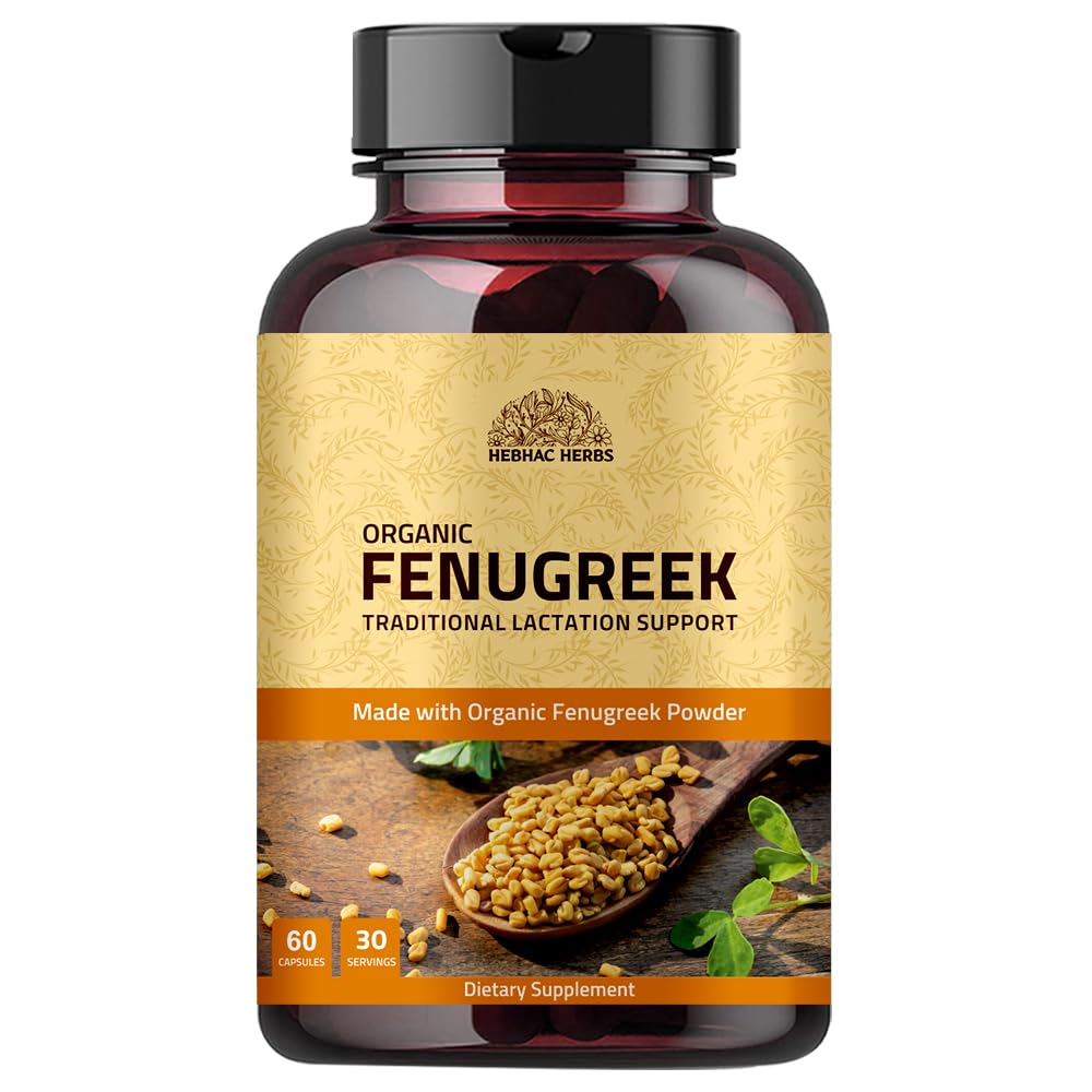 女性用フェヌグリークカプセル(60カプセル) | 1000mg 授乳サプリメント | 乳液サプリメント